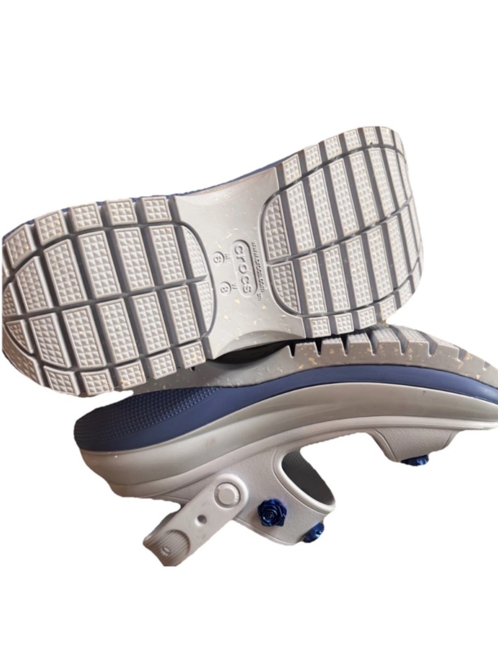 New Crocs Mega Crush Platform Gray Chunky Sandal W8 M6 Clog Foam - Picture 5 of 6